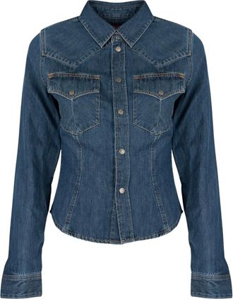 Diesel De Rin Western Shirt - - Blouses & Shirts - Donna - Blu - S