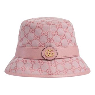 Gucci (WMNS) Gucci GG Canvas Bucket Hat Pink 748476-4HG62-5872