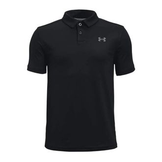 Under Armour Polo Shirts, male, Black, Size: XS Black Polo Shirt with Polyester and Elastane