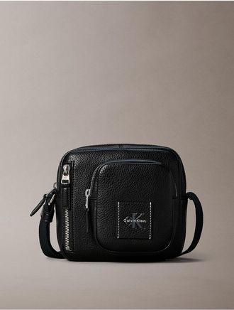 Calvin Klein Mens Bold Pebble Crossbody Bag - Black