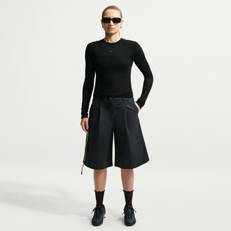 Nike Womens Nike Sportswear Airreverent Low-Rise Shorts in Black | II3945-010