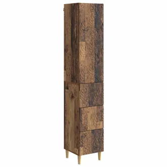 vidaXL Juego De Armarios 2 Pcs Madera Envejecida 33 X 34,5 X 90 Cm Vidaxl
