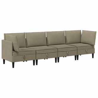 vidaXL Juego De Muebles De Sal&oacute;n 4 Uds. Caqui Tela Vidaxl