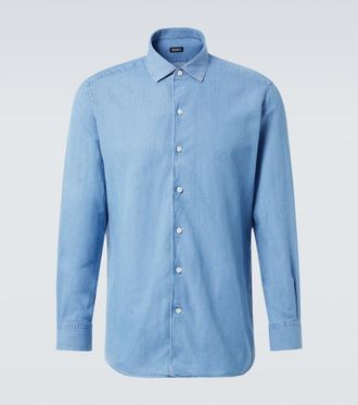 Ermenegildo Zegna Cotton and linen denim shirt