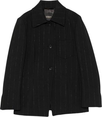 Seventy Blazer de Raya Diplom&aacute;tica - Jackets - Mujer - Negro - XS