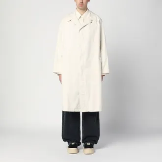 Maison Margiela Single-breasted trench coat ivory in cotton