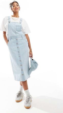 Levi's Vestito midi scamiciato di jeans celeste-Blu