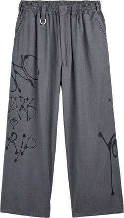 adidas x Y-3 Chito Graphic Wide Wool Pants Asia Sizing Grey Five KT9782