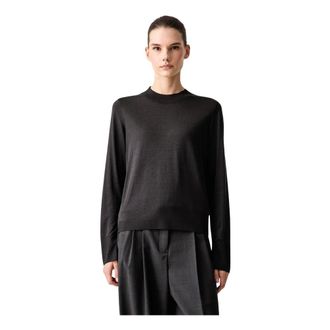 Marc O'Polo Shirt met lange mouwen - Dames - Truien - Grijs - Maat: L Katoen