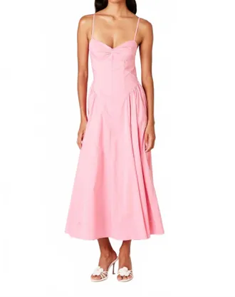 Nia Destene Midi Dress In Bon Bon