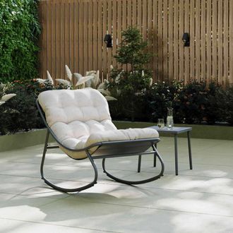 Charles Bentley Porto Rocking Chair in Grey