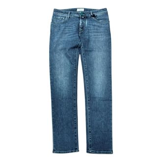 Jacob Cohen Straight Jeans, male, Blue, Size: W30 Slim Jade Label Jeans