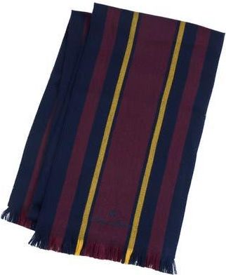 Brooks Brothers Varsity Stripe Wool Eyelash Fringe Scarf in Bordeaux at Nordstrom Rack