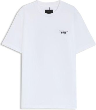 BOSS Porsche x mercerized-cotton T-shirt with Targa artwork