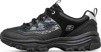 Skechers (WMNS) Skechers Dlites Leisure Chunky Shoes Black 8730041-BBK