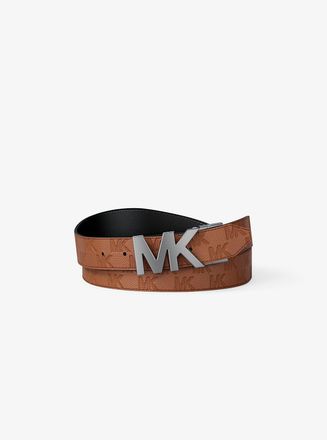 Michael Kors Reversible Leather Logo Buckle Belt