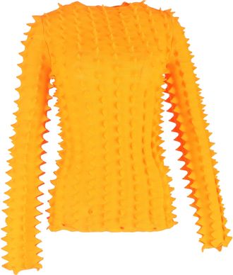Loewe Pre-owned Womens x Paulas Ibiza 3D Spike-Knit Sweater in Orange - Size X-Small