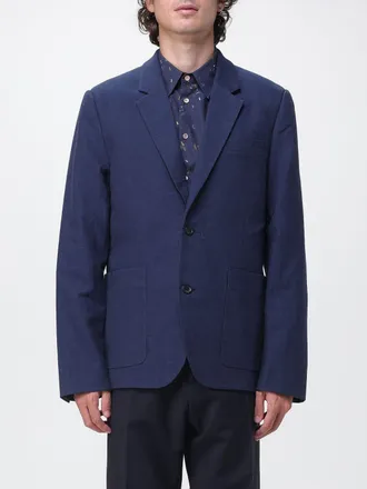 Paul Smith Blazer monopetto in misto lino e cotone con tasche a toppa