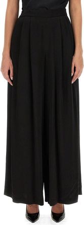 Fabiana Filippi Wide-Leg Viscose Blend Trousers - Black