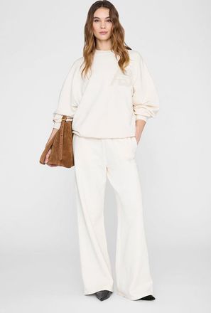Anine Bing Monogram Kacey Sweatpant in Cream at Nordstrom, Size X-Small