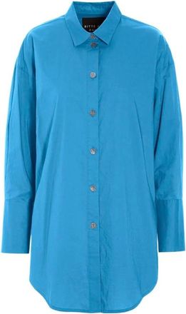 Bitte Kai Rand Shirts - Dames - Overhemden - Blauw - L - Katoen - Overhemden