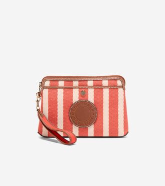 Cole Haan Womens Amagansett Canvas Pouch - Orange