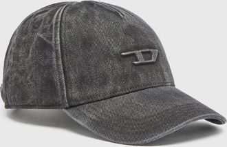 Diesel Baseball cap with embossed D logo - Caps - Man - Black