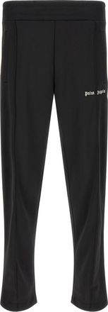 Palm Angels Black Polyester Logo Joggers