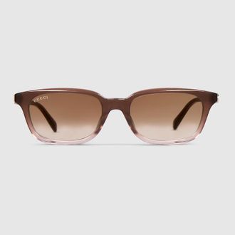 Gucci Rectangular-frame Sunglasses, Brown