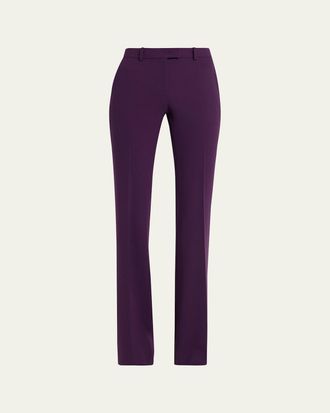 Michael Kors Haylee Flare-Leg Stretch Wool Trousers