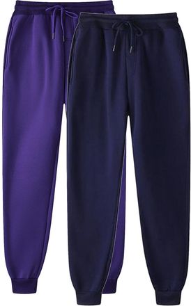 Generic 2 Pack Womens Sweatpants Joggers Fleece Lined Sport Trousers Elastic Waist Jogging Pants Warm Tracksuit Bottoms with Pockets Baggy Casual Gym Running 