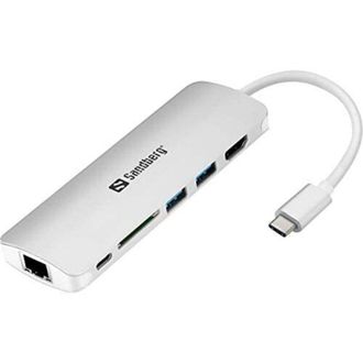 Sandberg Usb-c Dock Hdmi+lan+sd+usb,61w