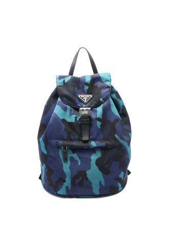 Prada 2000s Tessuto Camouflage backpack - women - Nylon - One Size - Blue