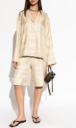 Toteme Silk Shirt, Womens, Beige