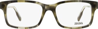 Ermenegildo Zegna EZ5254 Soft Rectangular Acetate Eyeglasses - Green