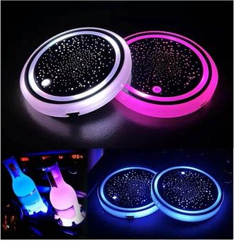 OEM 2 Luces Led Para Portaequipajes De Coche - Almohadillas Iluminadas - 7 Colores - Recargables Por Usb - Resistentes Al Agua