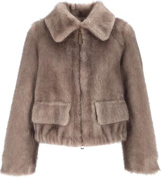 Bully Chaqueta con Capucha de Piel Sint&eacute;tica - Jackets - Mujer - Marr&oacute;n - L
