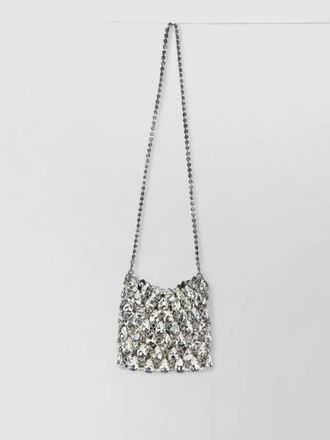 Self Portrait crystal clutch bag chain strap hardware