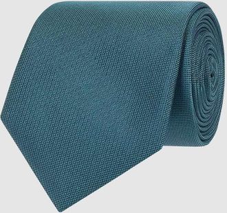 Blick. Krawatte aus reiner Seide in Petrol, Größe 1