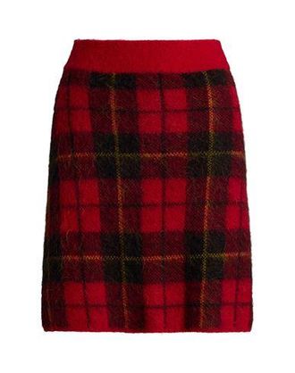Ralph Lauren PLAID ALPACA-BLEND MINISKIRT