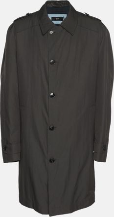HUGO BOSS Boss By Hugo Boss Dark Grey Nylon Trench Coat