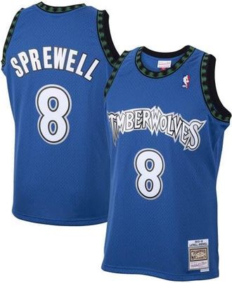 Mitchell & Ness Mens Mitchell & Ness Latrell Sprewell Blue Minnesota Timberwolves 2001/02 Hardwood Classics Swingman Jersey at Nordstrom, Size Medium
