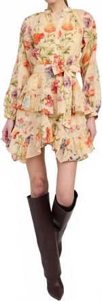 En Saison Yasmeen Mini Dress In Natural Floral
