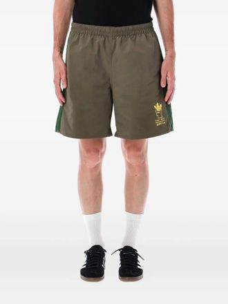 adidas x Brain Dead emblem-embroidered shorts - Brown