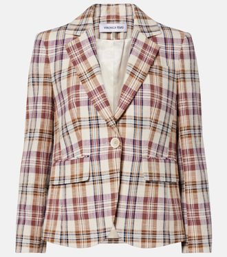 Veronica Beard Blazer Tyra en mezcla de algod&oacute;n a cuadros