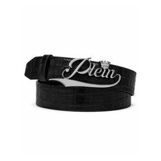 Philipp Plein Heren, Accessoires, Zwart, Maat: 110 CM Leer