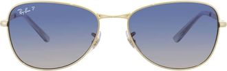 Ray-Ban Ray Ban Polarized Blue Gradient Pilot Unisex Sunglasses RB3733 001/78 56