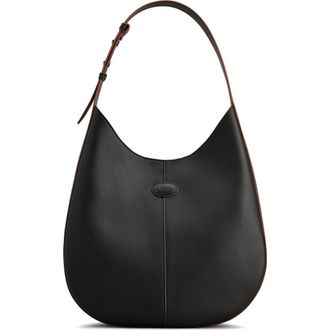 Tod's Medium Di Bag Leather Hobo Bag in Nero at Nordstrom