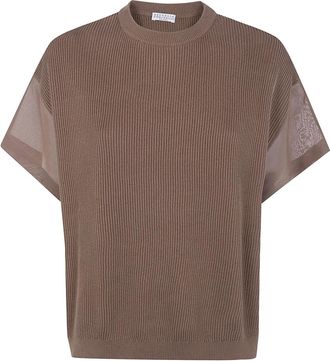 Brunello Cucinelli Dames, Truien, Bruin, Maat: L