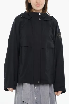 Woolrich Virgin Wool Jacket With Concealed Closure Woolrich